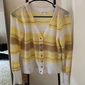 tillys yellow striped cardigan